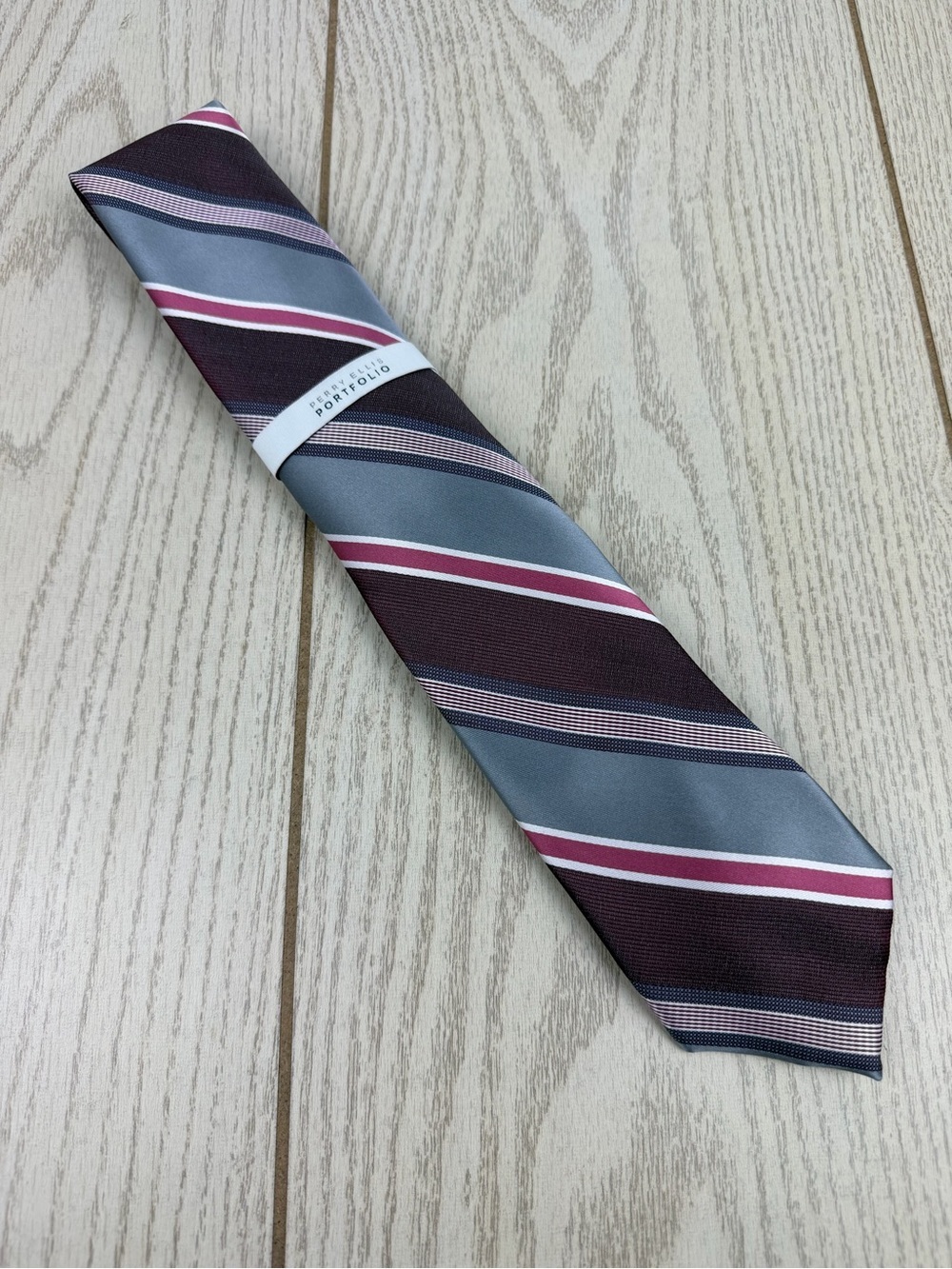 847 Perry Ellis Portfolio Men's Tie Korrine Stripe fl_16 Red $55 Polyester